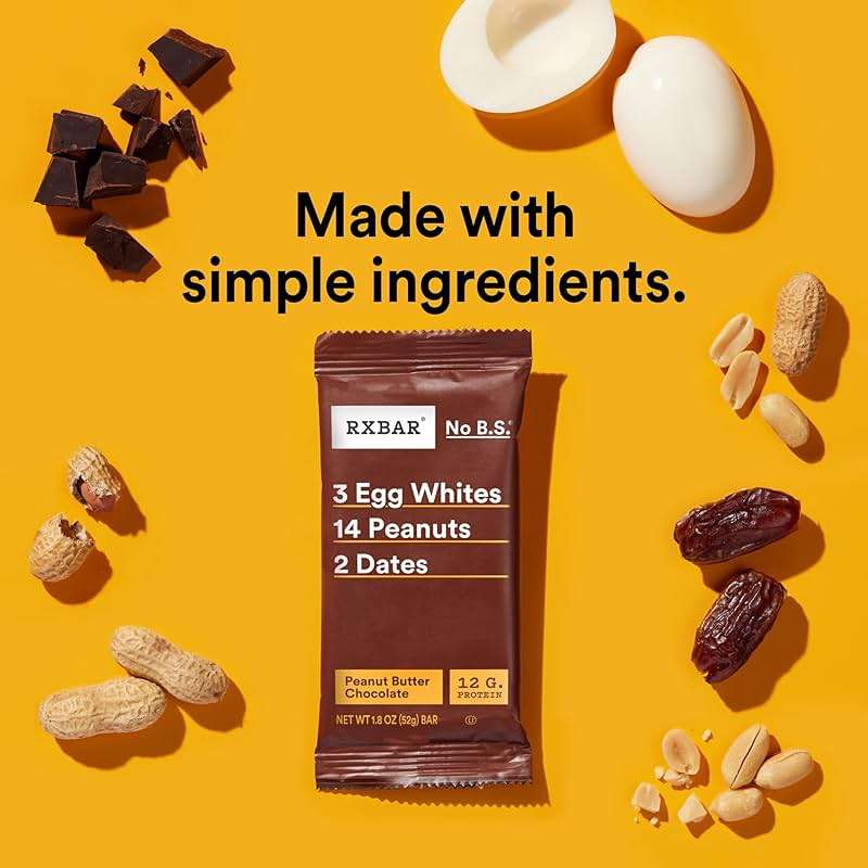 RXBAR Protein Bars, Protein Snack, Snack Bars, Peanut Butter Chocolate, 22oz Box (12 Count) - Image 3
