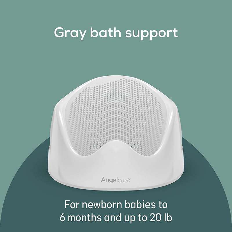Angelcare Baby Bath Support (Gray) | Ideal for Babies Less Than 6 Months Old - Image 3