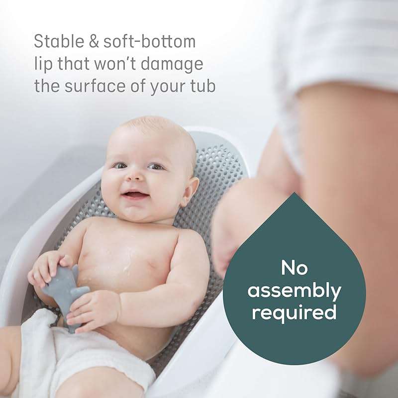 Angelcare Baby Bath Support (Gray) | Ideal for Babies Less Than 6 Months Old - Image 4