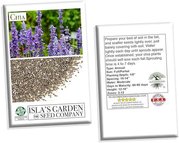 Chia Seeds for Planting, 1000+ Seeds Per Packet,Herb/Flower, (Isla's Garden Seeds), Non GMO & Heirloom Seeds, Scientific Name: Salvia hispanica, Great Gift - Image 9