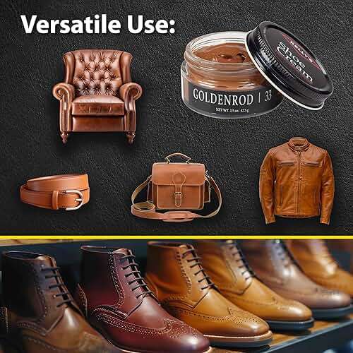 Kelly's Goldenrod Shoe Polish 1.5 oz - Professional Leather Shoe Cream - Image 4