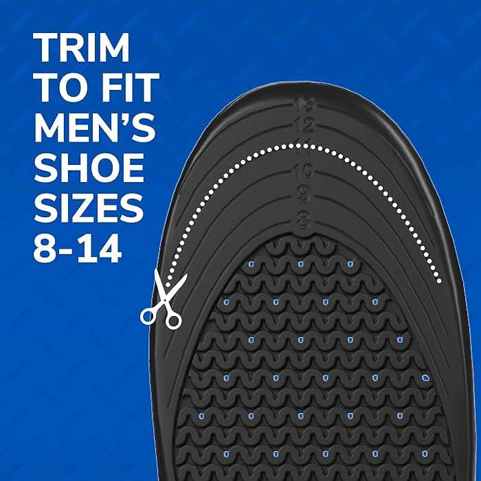 Dr. Scholl's Work All-Day Superior Comfort Insoles (with) Massaging Gel, Men, 1 Pair, Trim to Fit - Image 7