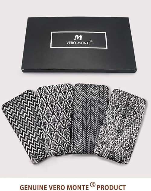 VERO MONTE Women Patterned Fishnet Tights Black Fishnets Net Stockings Pantyhose - Image 7