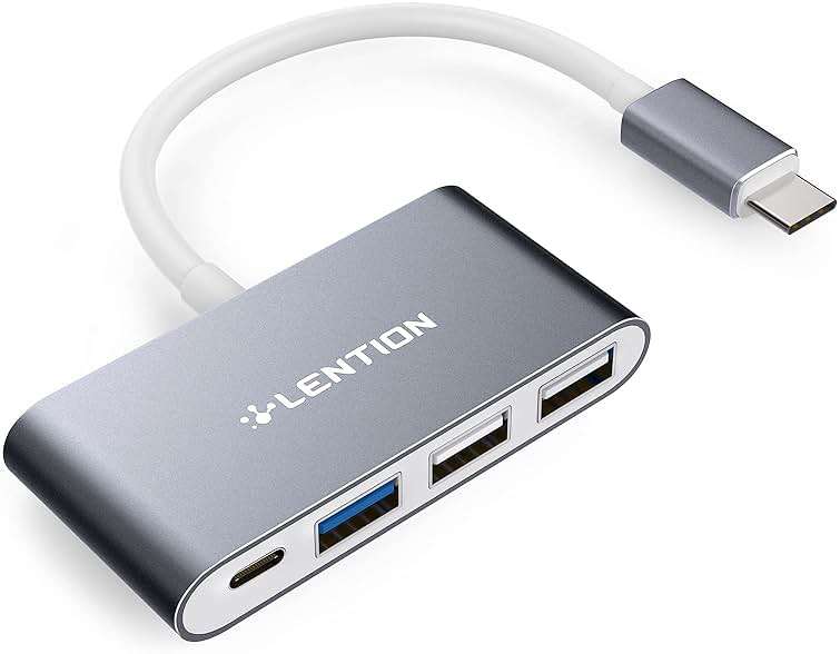 LENTION 4-in-1 USB-C Hub with Type C, USB 3.0, USB 2.0 for 2025-2016 MacBook Pro (M1-M5), iPhone 17-15 New Mac Air/Surface, ChromeBook, More, Multiport Charging & Connecting Adapter (C13, Space Gray) - Image 2