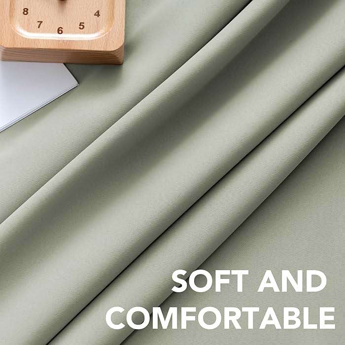 H.VERSAILTEX Blackout Curtains Thermal Insulated Window Treatment Panels Room Darkening Blackout Drapes for Living Room Back Tab/Rod Pocket Bedroom Draperies, 52 x 84 Inch, Light Sage, 2 Panels - Image 6