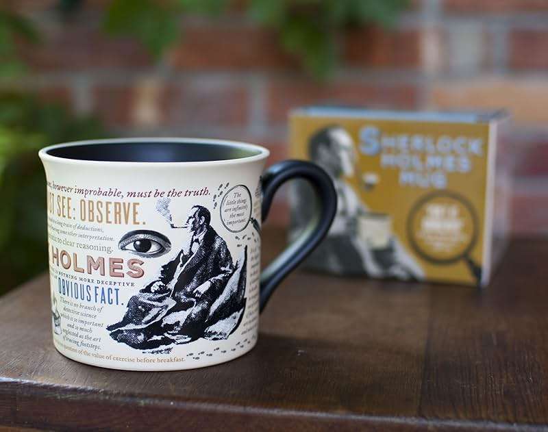 The Unemployed Philosophers Guild Sherlock Holmes Coffee Mug - Features Holmes Quotes, Rules of Deduction, Intriguing Images, and Sidney Paget's Portrait, Comes in a Fun Box - Image 7