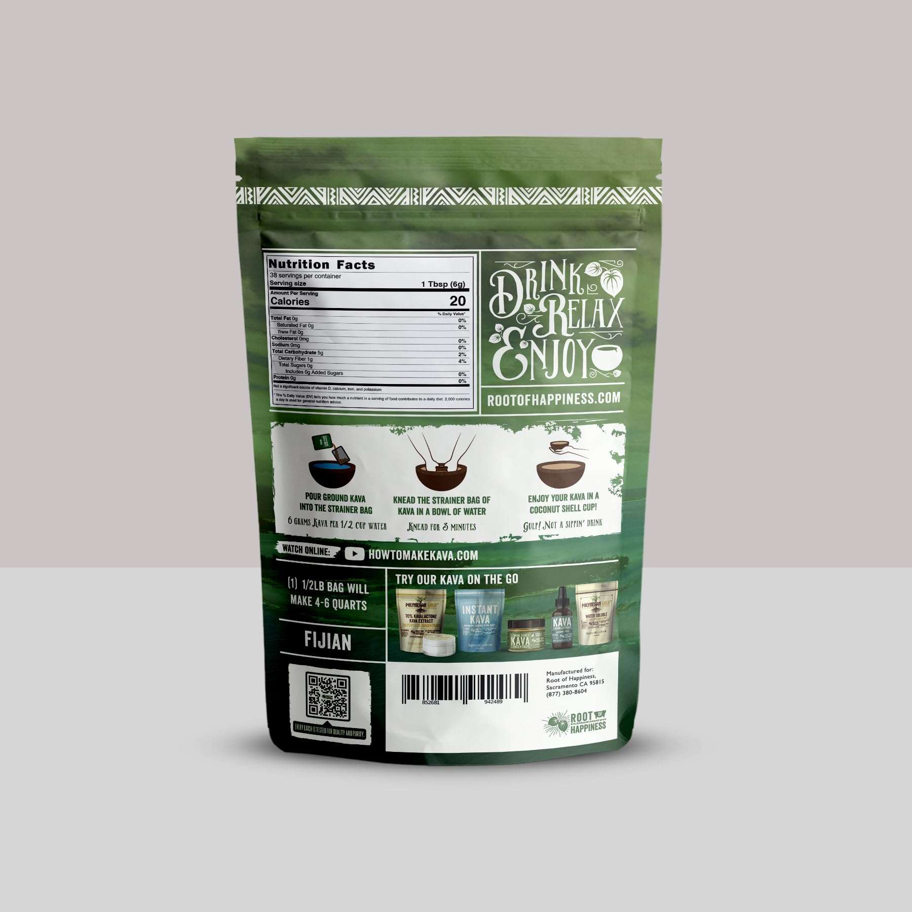 Root of Happiness Fijian Kava Powder - Premium 1/2lb - Image 3