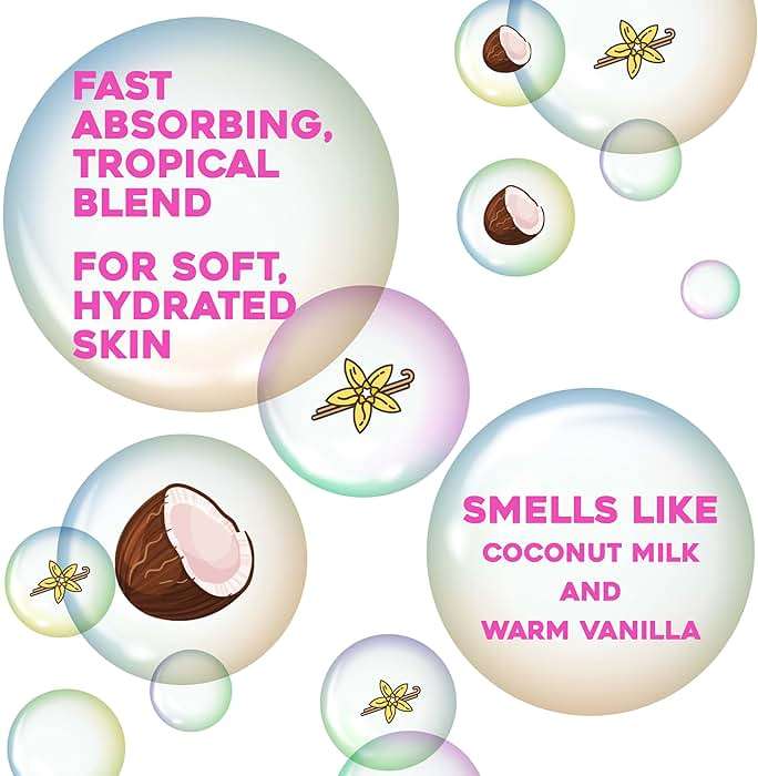 OGX Extra Creamy + Coconut Miracle Oil Ultra Moisture Body Lotion with Vanilla Bean, Fast-Absorbing Body Lotion for All Skin Types, Paraben-Free and Sulfated-Surfactants Free, 19.5 Ounce - Image 5