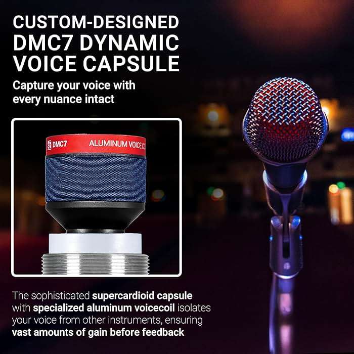 SE ELECTRONICS V7 Dynamic Microphone for Singing, Speech & Studio Recording - XLR Handheld Professional Microphone with Supercardioid Aluminum Voice Coil for Huge Gain Before Feedback - Grey - Image 6