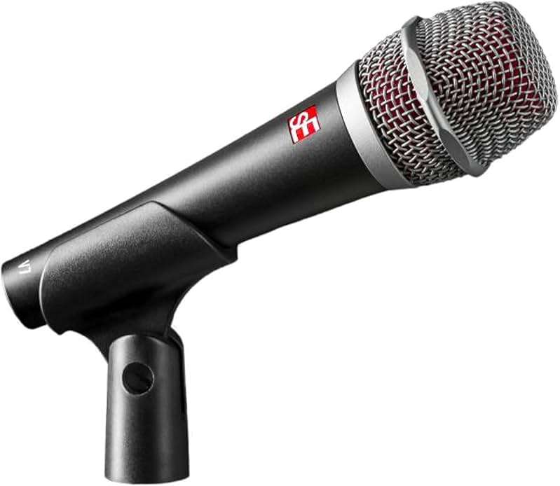 SE ELECTRONICS V7 Dynamic Microphone for Singing, Speech & Studio Recording - XLR Handheld Professional Microphone with Supercardioid Aluminum Voice Coil for Huge Gain Before Feedback - Grey - Image 9