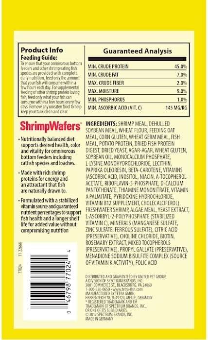 Tetra ShrimpWafers Complete Diet for Catfish and Loaches 3 Ounce - Image 3
