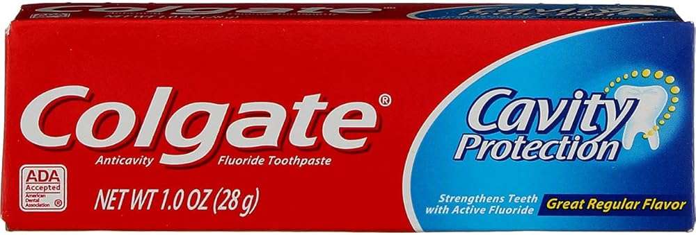 Colgate Cavity Protection Fluoride Toothpaste, Great Regular Flavor, Travel Size TSA Aproved, 1 Ounce (Pack of 8) - Image 1