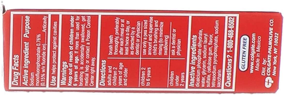 Colgate Cavity Protection Fluoride Toothpaste, Great Regular Flavor, Travel Size TSA Aproved, 1 Ounce (Pack of 8) - Image 4