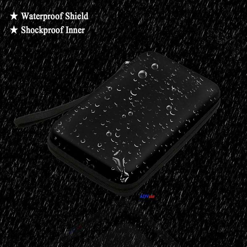 ADVcer 3DS Case, EVA Waterproof Hard Shield Protective Carrying Case with Detachable Hand Wrist Strap Compatible with Nintendo New 3DS, 3DS, 2DS XL or DSi, DS Lite, Black - Image 3