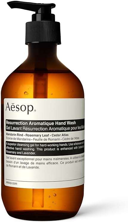 Aesop Resurrection Aromatique Hydrating Hand Wash | Gentle Non-Drying Hand Soap with Mandarin Rind, Rosemary, & Lavender | Moisturizing Kitchen & Bathroom Soap | 16.9 oz - Image 1