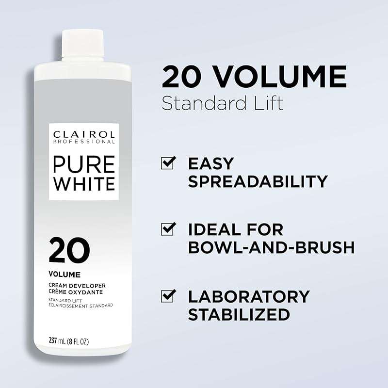 Clairol Professional Clairoxide Pure White 20 Volume Creme Developer, 8 Fl Oz (Pack of 1) - Image 4