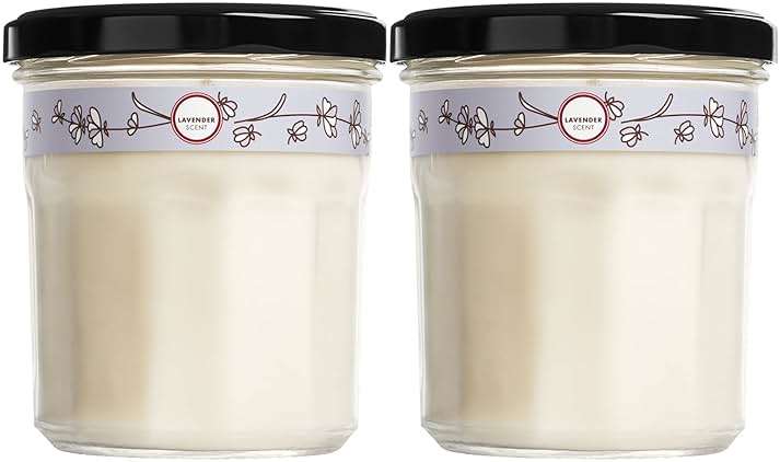 MRS. MEYER'S CLEAN DAY Lavender Soy Candle, Garden-Inspired Aromatherapy Homekeeping, 35 Hour Burn Time, Made with Essential Oils, 7.2 oz Large Glass Jar Candles (Pack of 2) - Image 1