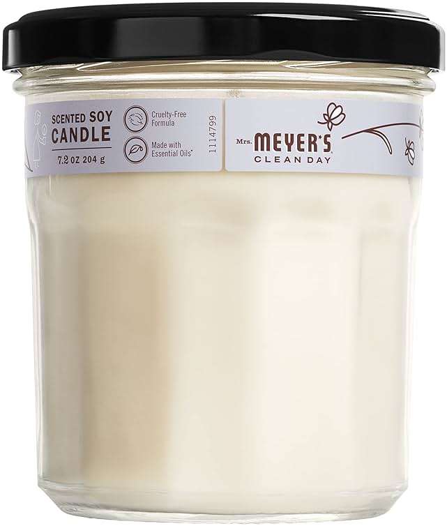 MRS. MEYER'S CLEAN DAY Lavender Soy Candle, Garden-Inspired Aromatherapy Homekeeping, 35 Hour Burn Time, Made with Essential Oils, 7.2 oz Large Glass Jar Candles (Pack of 2) - Image 2