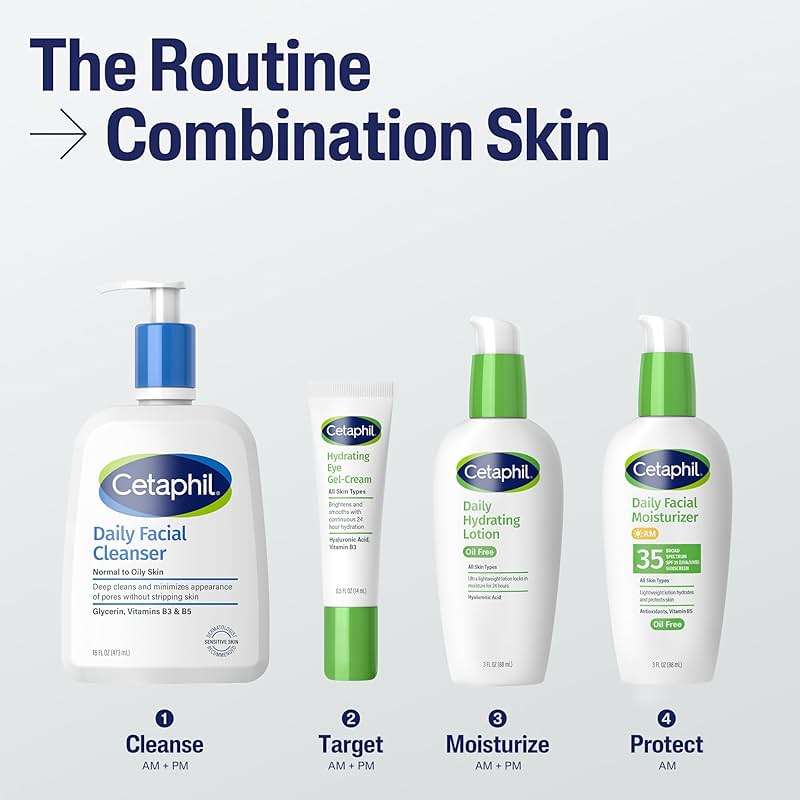 Cetaphil Daily Hydrating Lotion for Face, With Hyaluronic Acid, 3 fl oz, Lasting 24 Hour Hydration, for Combination Skin, No Added Fragrance, Non-Comedogenic - Image 6