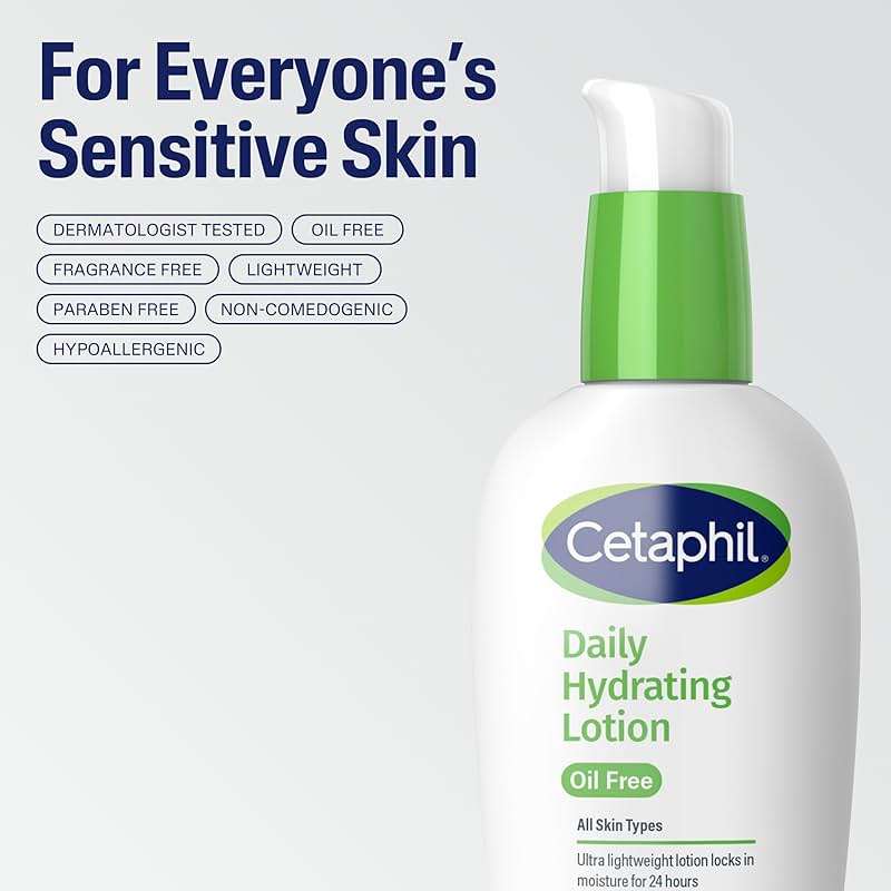 Cetaphil Daily Hydrating Lotion for Face, With Hyaluronic Acid, 3 fl oz, Lasting 24 Hour Hydration, for Combination Skin, No Added Fragrance, Non-Comedogenic - Image 7