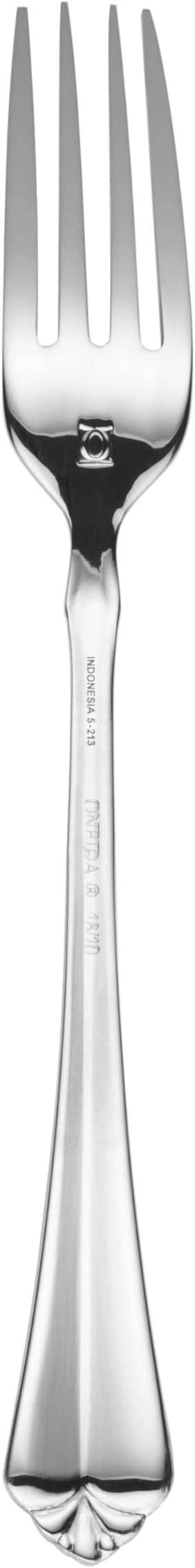 Oneida Silverware Set For 8, Juilliard 45-Piece Fine Flatware Set with Serving Utensils, Service For 8, 18/10 Stainless Steel, Mirror Finish, Dishwasher Safe,Knives Spoons & Forks Set(Silver 45 Piece) - Image 6