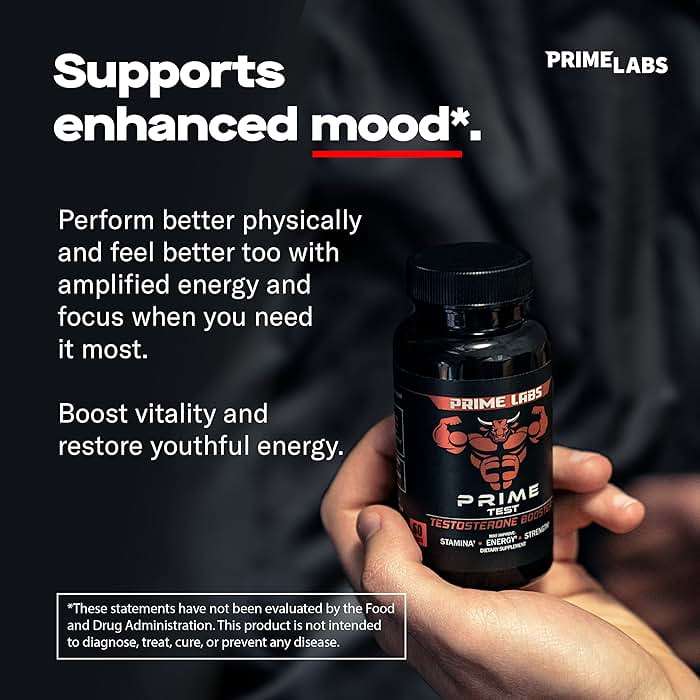 Prime Labs - Men's Testosterone Booster - Stamina, Endurance, & Strength Booster - 60 Caplets - Image 3