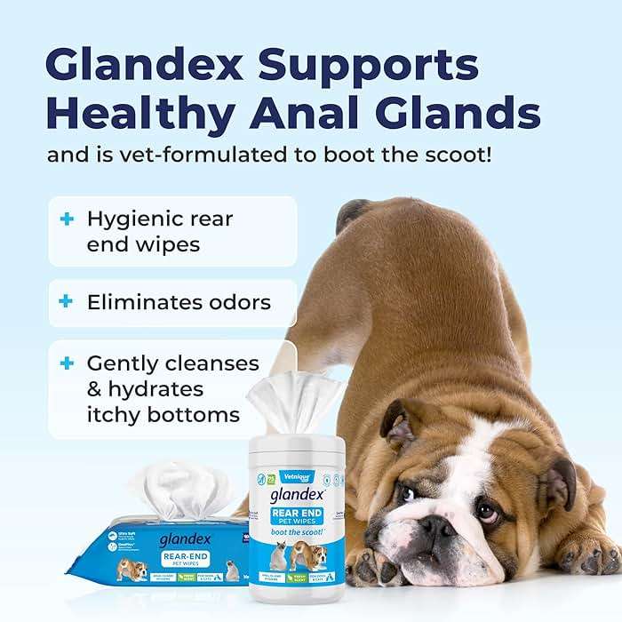 Vetnique Glandex Rear End Wipes for Dogs & Cats, Anal Gland Hygiene & Deodorizing Dog Wipes for Paws and Butt, Boot The Scoot with DeoPlex Enzyme, Aloe & Vitamin E (75ct) - Image 6