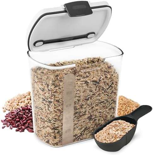ProKeeper 2.5-Quart Grain Storage Container with Hinged Lid, Clear – BPA-Free, Airtight Seal, 5.5 x 7.65 x 7.25" - Image 7