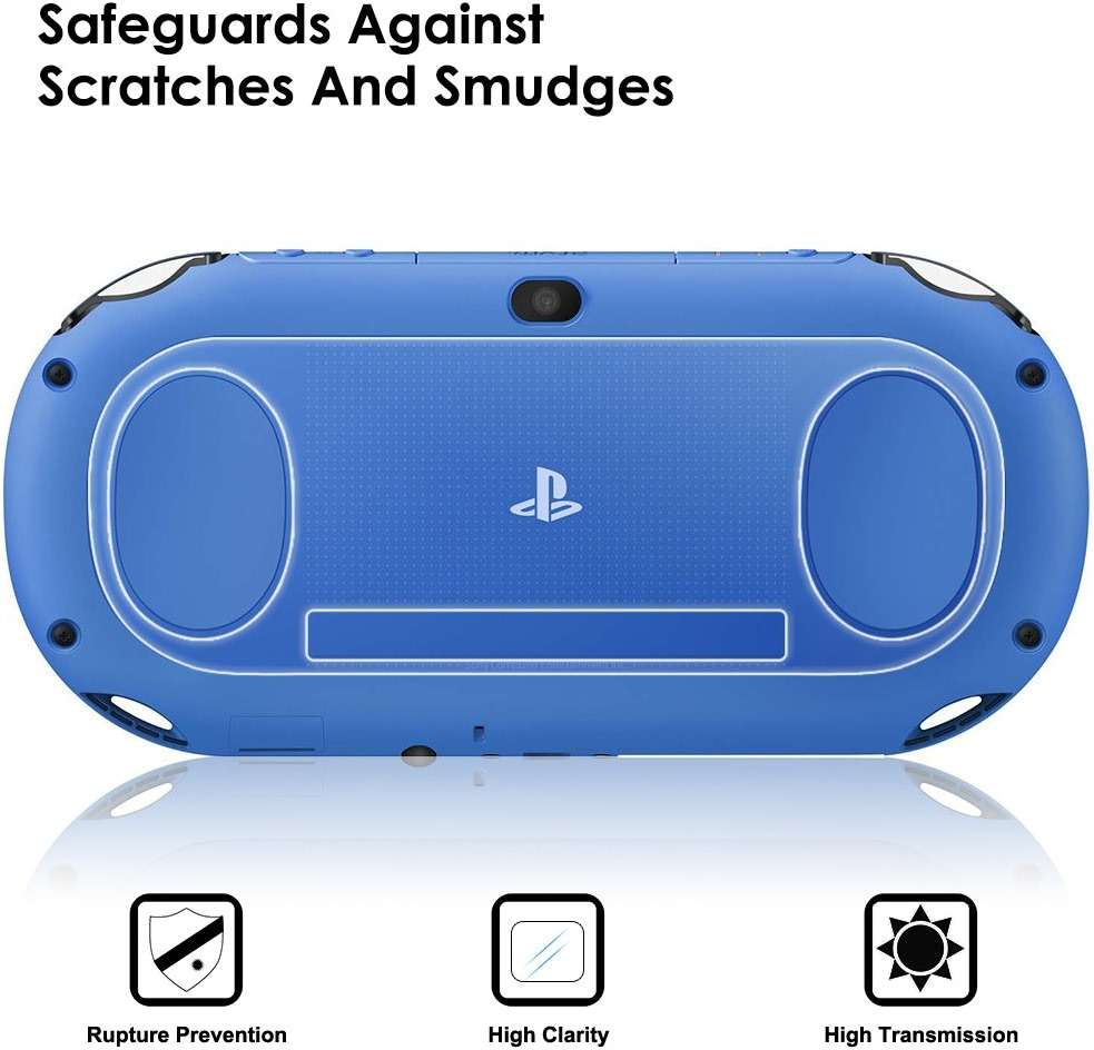 AFUNTA ProProtective Case for Sony Playstation Vita 2000 with Screen Protectors, Tempered Glass for Front Screen and PET Film for The Back, 1 Carrying EVA Case for PS Vita PSV Console - Image 8