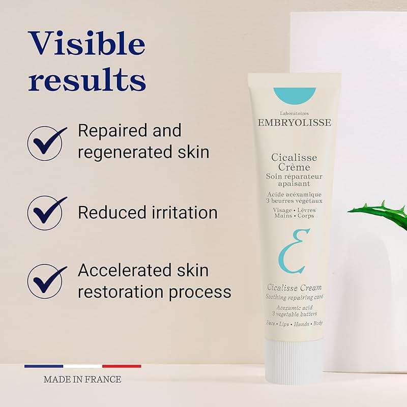 Embryolisse Cicalisse Face Cream. Moisturizer with Hyaluronic Acid that Accelerates Skin's Restoration Process - Daily Skin Care for Face, Body and Lips, All Skin Types - 1.35 Fl Oz - Image 3