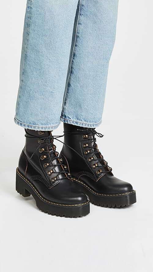 Dr. Martens Women's Leona Leather Heeled Boot - Image 3