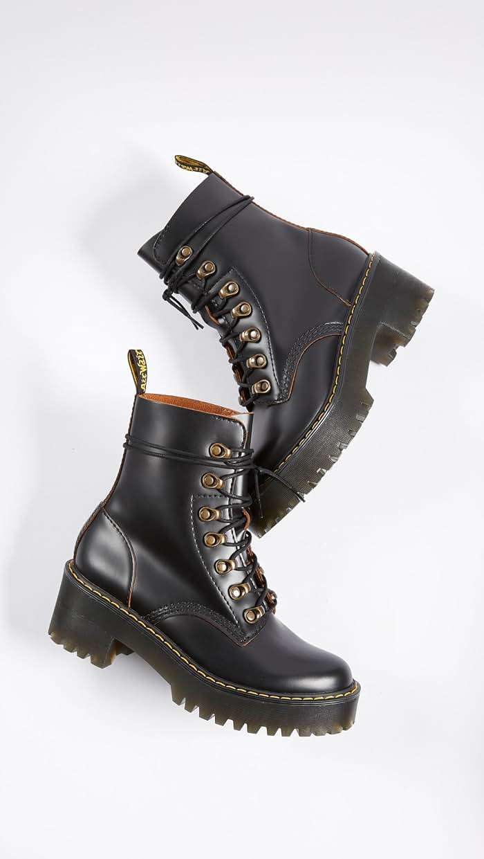 Dr. Martens Women's Leona Leather Heeled Boot - Image 5