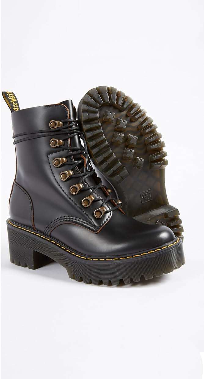 Dr. Martens Women's Leona Leather Heeled Boot - Image 6