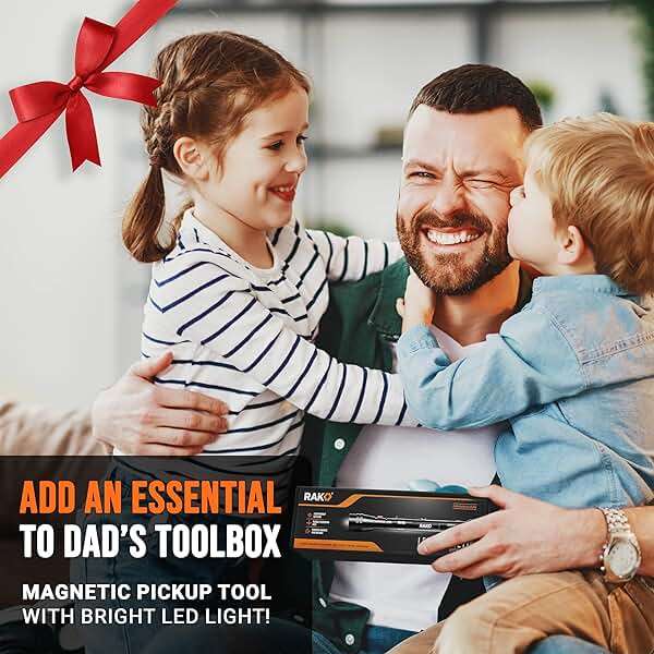 RAK Magnetic Pickup Tool Gifts for Men - Telescoping Magnet with LED Flashlight and 22 Inches Extendable Neck, Cool Gadgets Mechanic Tool, Holiday Gifts for Men, Dad, Husband, Grandpa, Handyman - Image 3