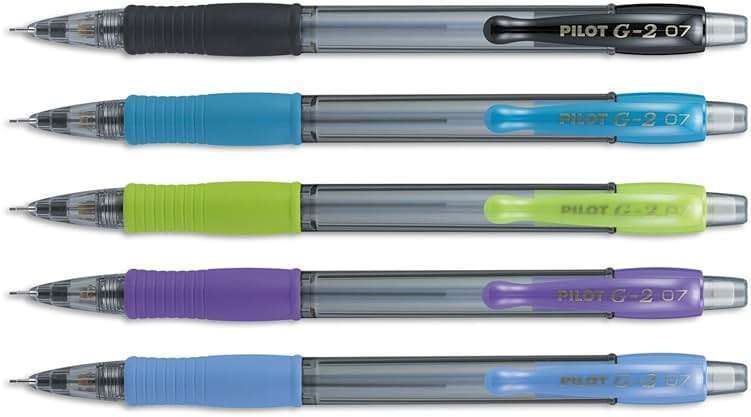 Pilot Mechanical Pencil (31776),Black/ Lime/ Purple/ Turquoise/ Periwinkle,0.7mm - Image 2