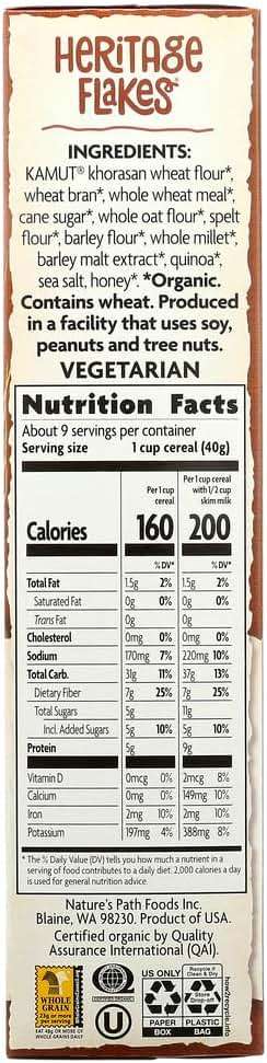 Nature's Path Organic Heritage Heirloom? Whole Grain Flake Cereal - 13.25 oz - 2 pc - Image 4