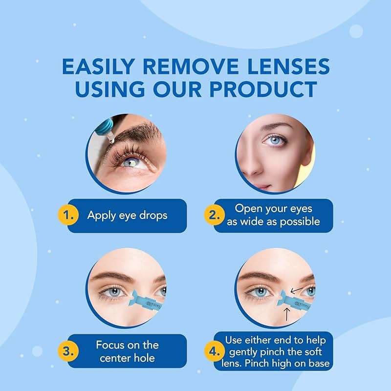 OptiWand - Portable Soft Contact Lens Removal & Insertion Tool - Silicone Rubber Eye Lens Inserter & Remover Device with Pincher End & Finger Grips - Safe & Easy to Use, Travel Size – 1.75" - Image 4