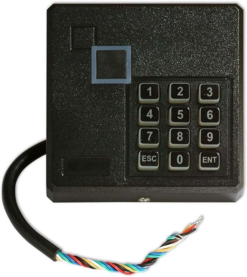 MENGQI-CONTROL Proximity RFID ID Card Door Access Control Keypad Reader 125KHz Wiegand 26/34 Bit Black Color - Image 6