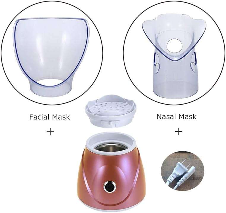 Hann Facial Steamer Professional Sinus Steam Inhaler Face Skin Moisturizer Facial Mask Sauna Spa Steamers with Aromatherapy Diffuser Humidifier Function (Pink) - Image 5