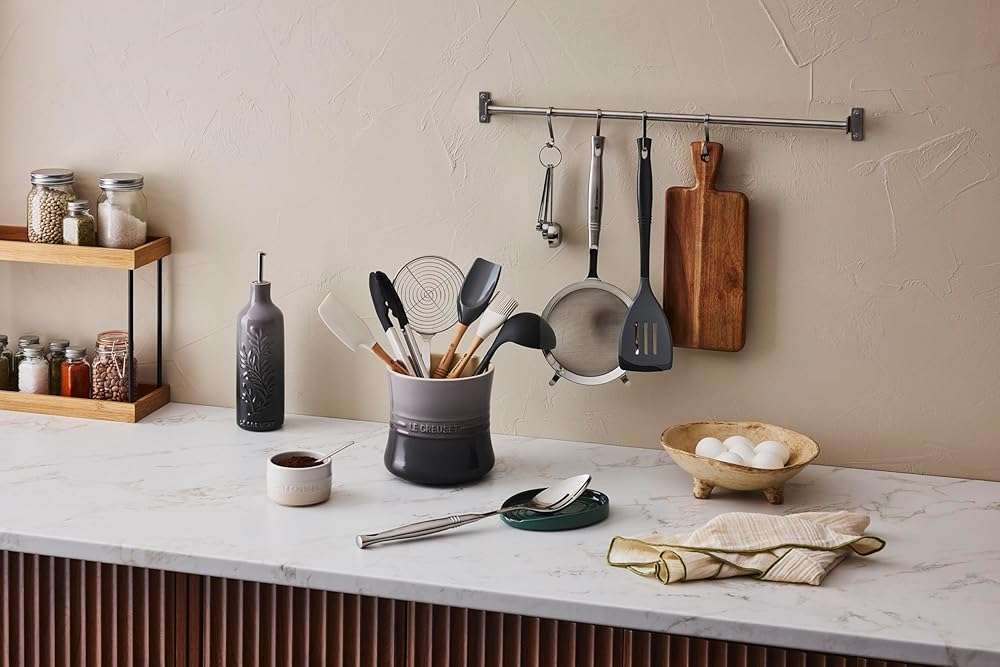 Le Creuset Stoneware Utensil Crock, 2.75 qt., Oyster - Image 2