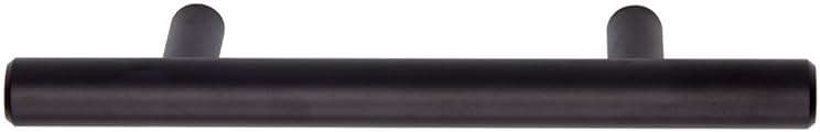 Amazon Basics Euro Bar Cabinet Handles, Drawer Pulls, 5.38-inch Length, 3-inch Hole Center, 1/2-inch Diameter, Matte Black, 10-Pack, AB1500-FB-10 - Image 3