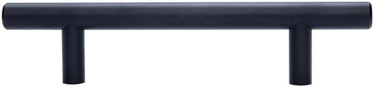 Amazon Basics Euro Bar Cabinet Handles, Drawer Pulls, 5.38-inch Length, 3-inch Hole Center, 1/2-inch Diameter, Matte Black, 10-Pack, AB1500-FB-10 - Image 5