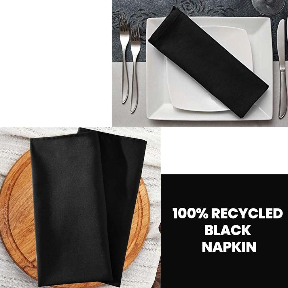 Perfectware 2 Ply Black Dinner Napkin Pack of 125 - Image 5