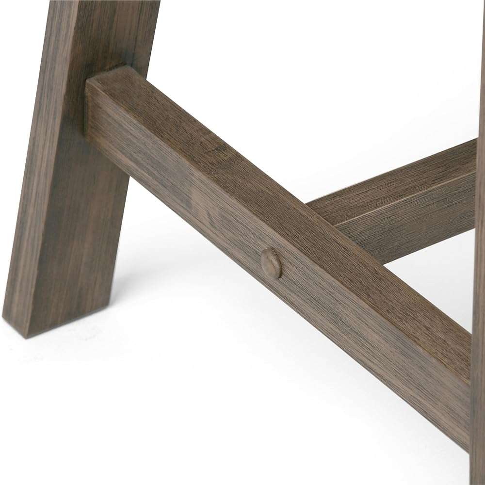 SIMPLIHOME Dylan SOLID WOOD Industrial 60 inch Wide Writing Office Desk in Driftwood for the Office Desk, Writing Table, Workstation and Study Table - Image 8