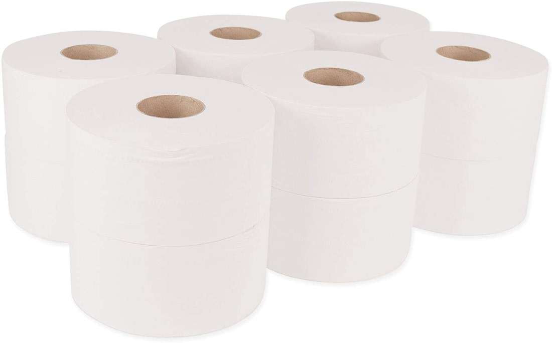 Tork 12024402 Mini Jumbo Bath Tissue Roll, 2-Ply, White - Image 4