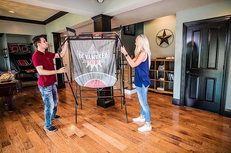 Triumph Playmaker Shootout Basketball Arcade Game – Electronic Scorer, LED Display, 8 Game Modes, 4 Balls, Pump & Quick Connect Frame – Fast-Paced Indoor Fun for Kids, Teens & Family Game Nights - Image 6