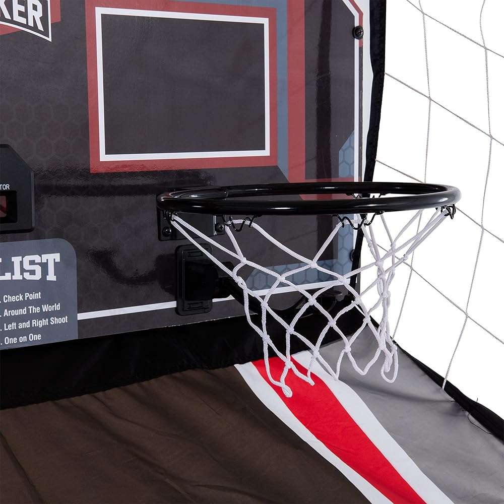 Triumph Playmaker Shootout Basketball Arcade Game – Electronic Scorer, LED Display, 8 Game Modes, 4 Balls, Pump & Quick Connect Frame – Fast-Paced Indoor Fun for Kids, Teens & Family Game Nights - Image 7