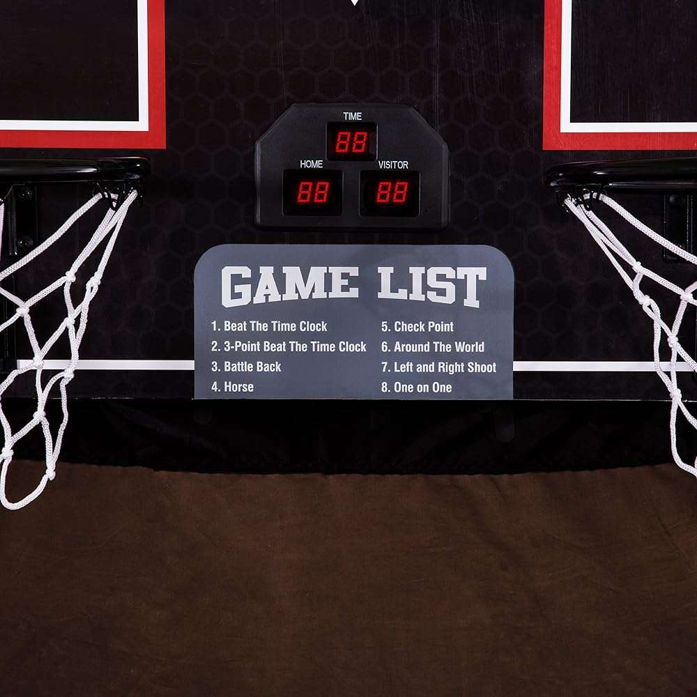 Triumph Playmaker Shootout Basketball Arcade Game – Electronic Scorer, LED Display, 8 Game Modes, 4 Balls, Pump & Quick Connect Frame – Fast-Paced Indoor Fun for Kids, Teens & Family Game Nights - Image 8