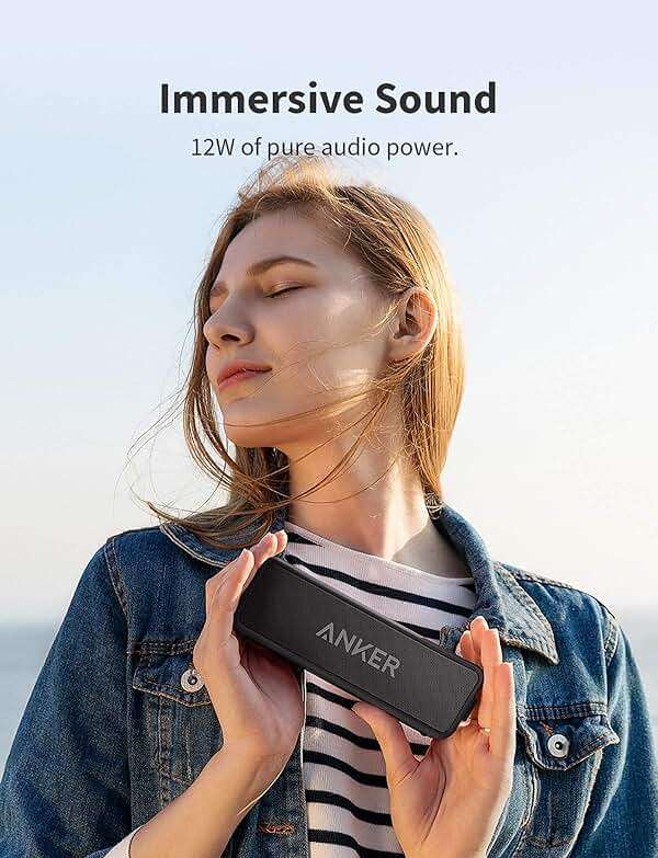 Anker Soundcore 2 Portable Bluetooth Speaker with Stereo Sound, Bluetooth 5, Bassup, IPX7 Waterproof, 24-Hour Playtime, Wireless, Speaker for Home, Outdoors, Travel - Image 4