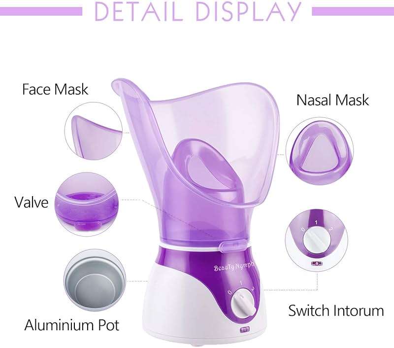 Face Steamer,Beauty Nymph Spa Home Facial Steamer Sauna Pores and Extract Blackheads, Rejuvenate and Hydrate Your Skin for Youthful Complexion- Face Steaming Skincare Deep Cleanse SPA - Image 3